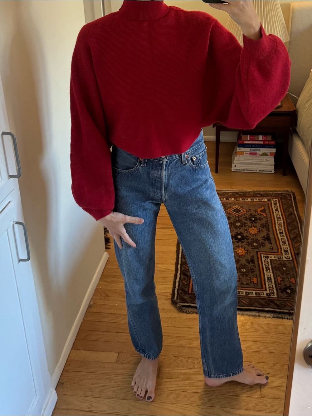 Zara red turtleneck Sweater